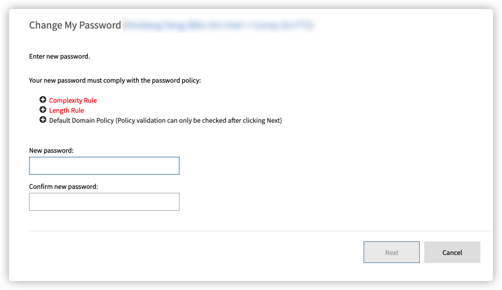 Change Password
